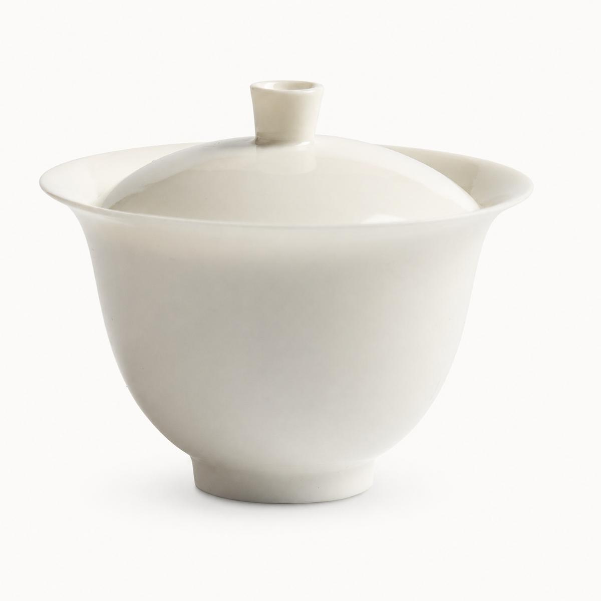 Minimal Ivory White Porcelain Gaiwan - Summit Breeze Tea