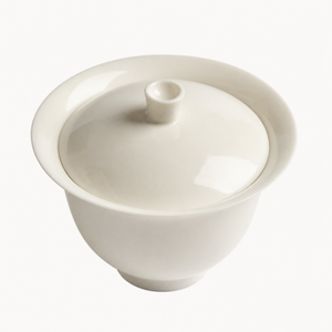 Minimal Ivory White Porcelain Gaiwan - Summit Breeze Tea