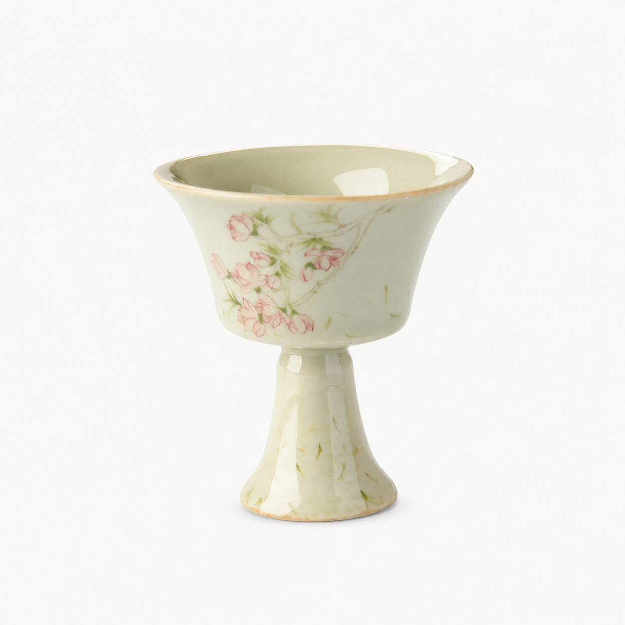 Peach Blossom High-Footed Gongfu Tea Cup - Summit Breeze Tea