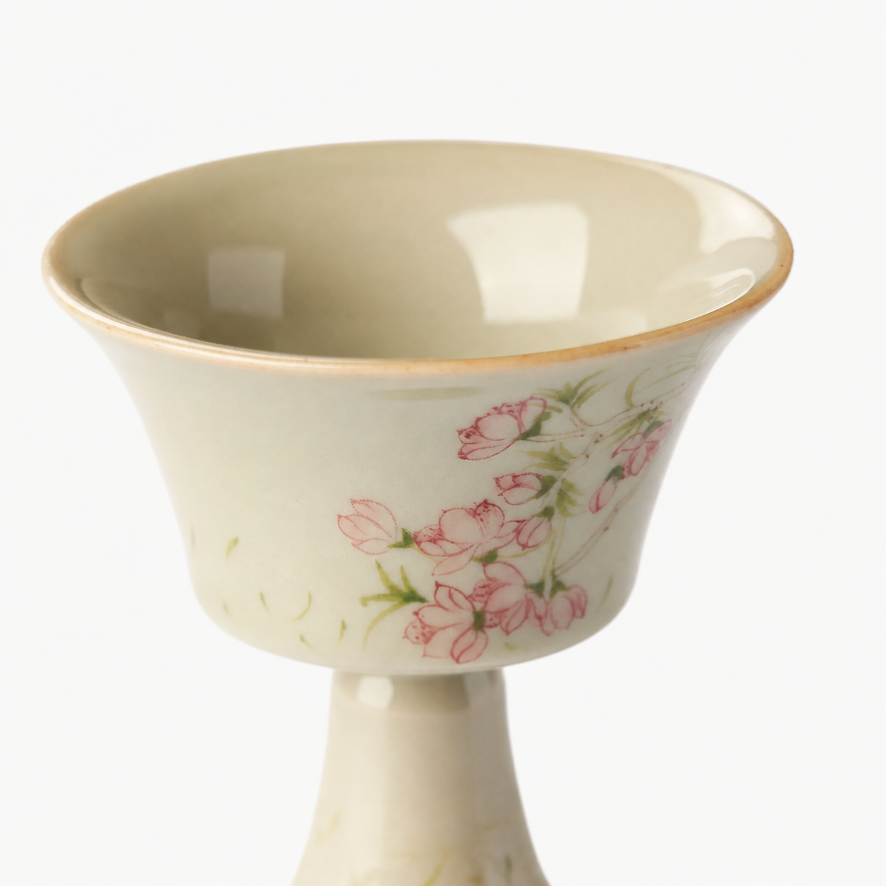 Peach Blossom High-Footed Gongfu Tea Cup - Summit Breeze Tea