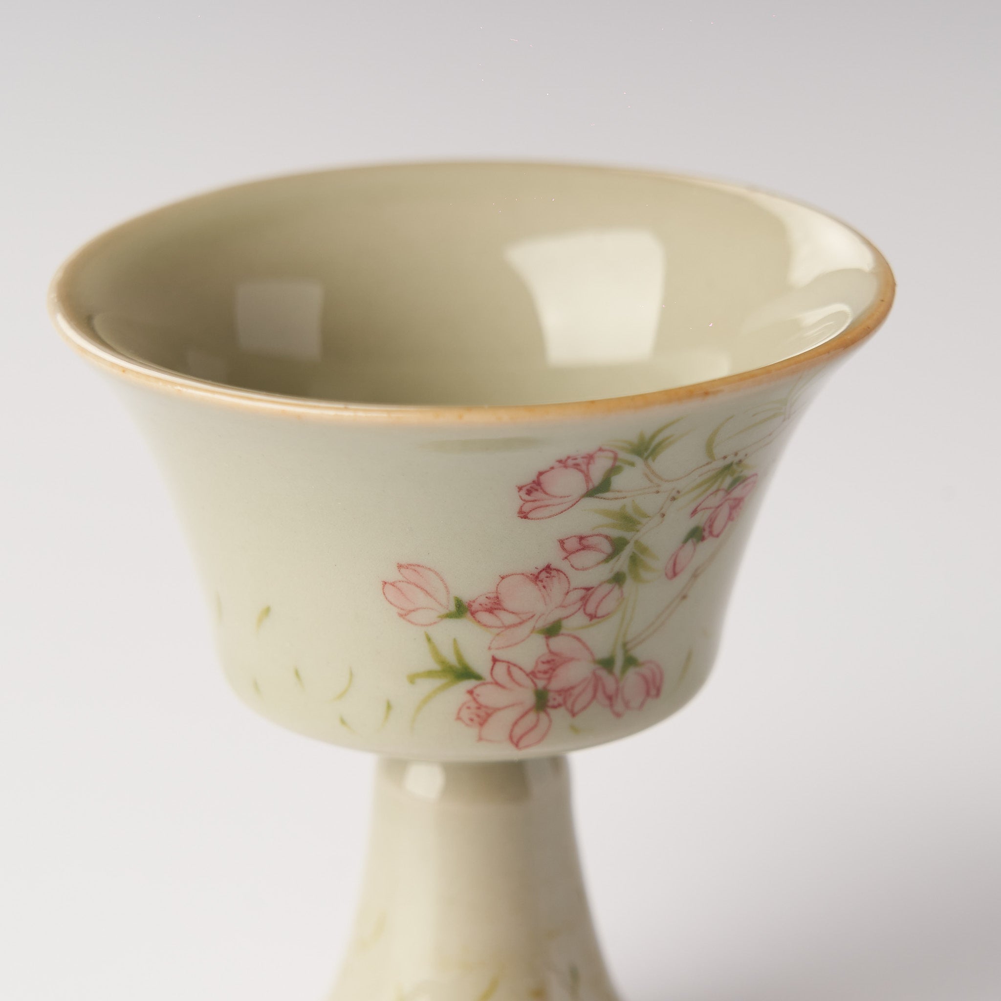 Peach Blossom High - Footed Gongfu Tea Cup - Summit Breeze Tea