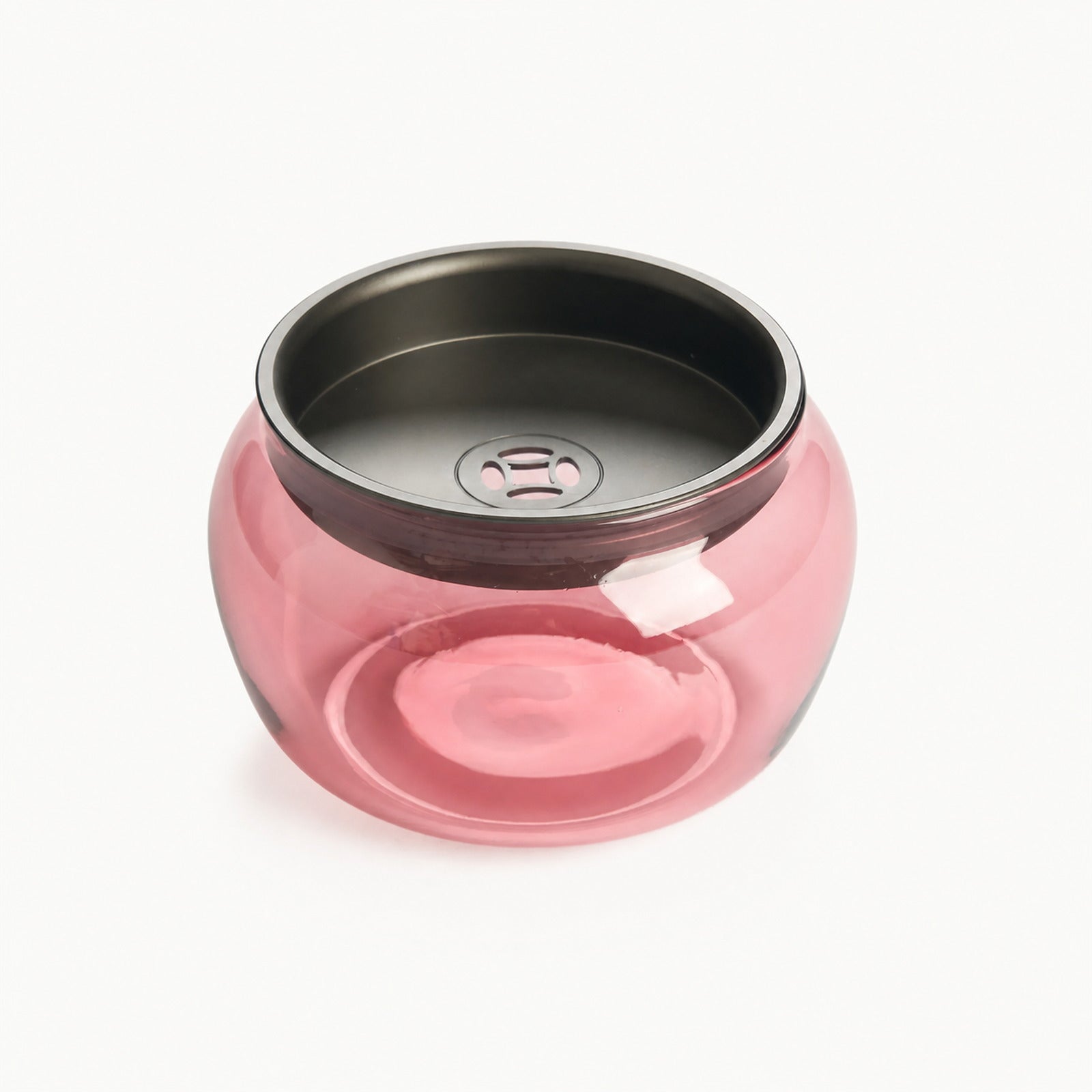 Peach Glass Tea Waste Bowl - Summit Breeze Tea