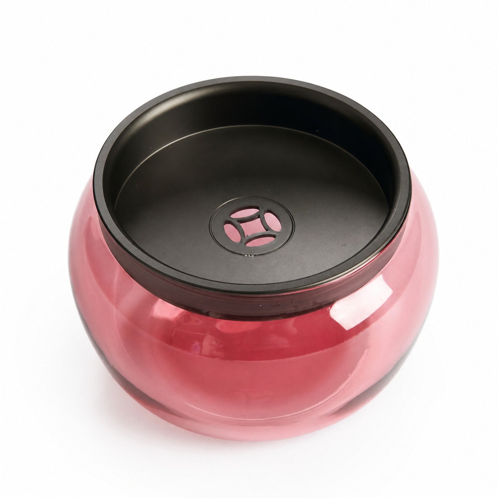 Peach Glass Tea Waste Bowl - Summit Breeze Tea