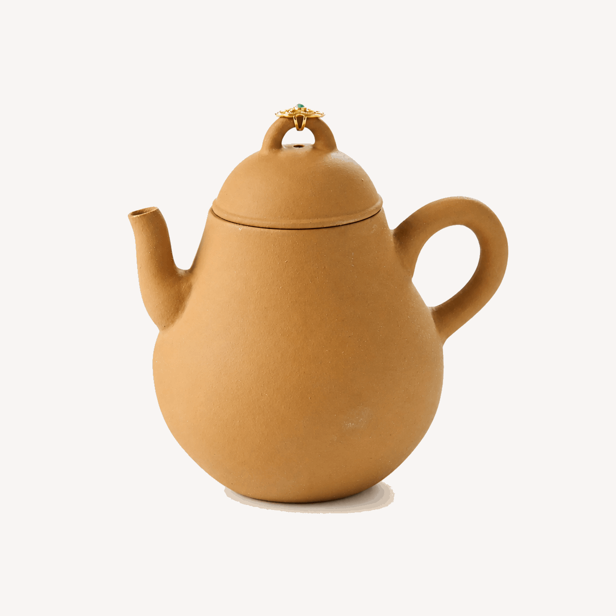 Pear-shaped Yellow Clay Teapot - Summit Breeze Tea