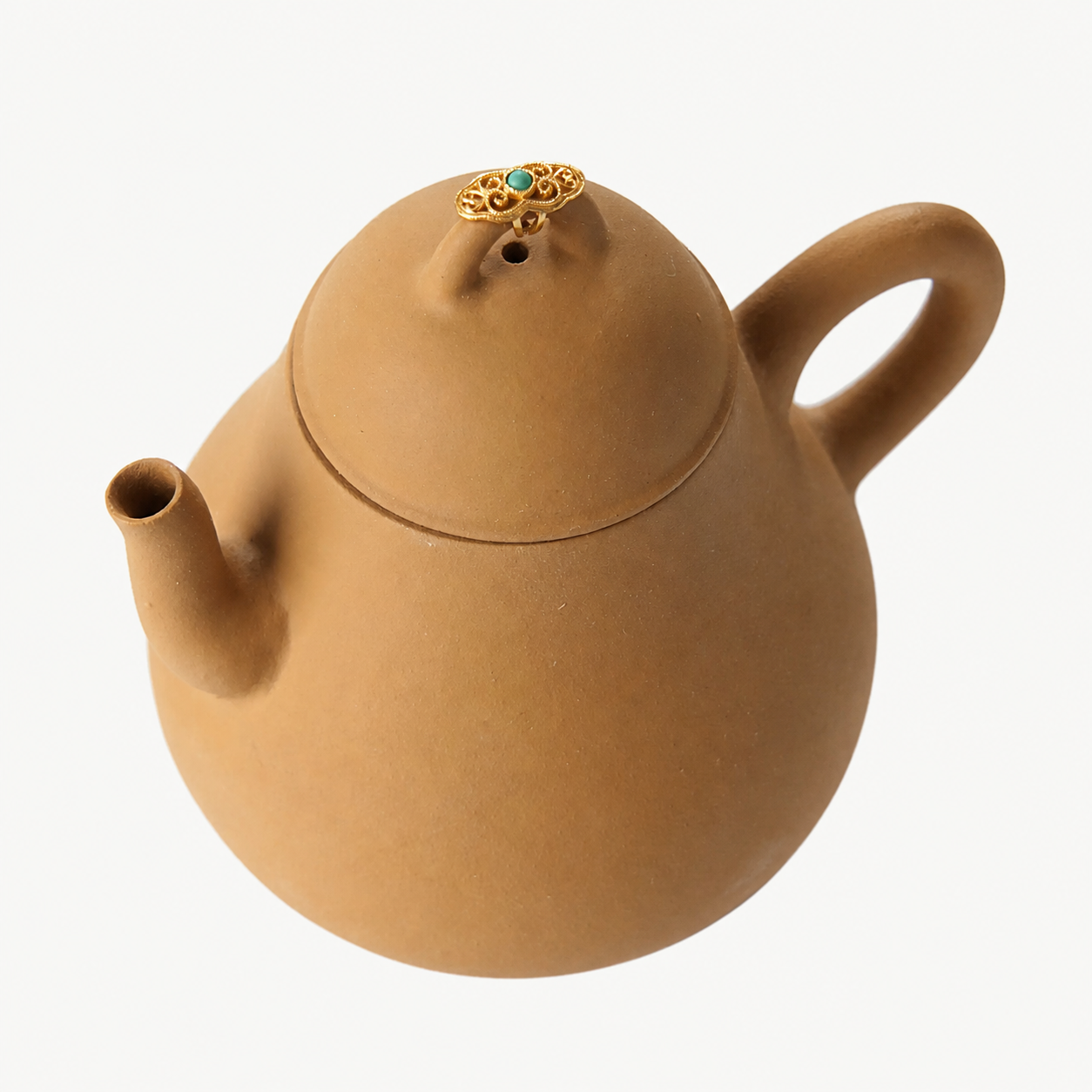 Pear-shaped Yellow Clay Teapot - Summit Breeze Tea