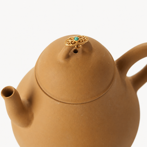 Pear-shaped Yellow Clay Teapot - Summit Breeze Tea