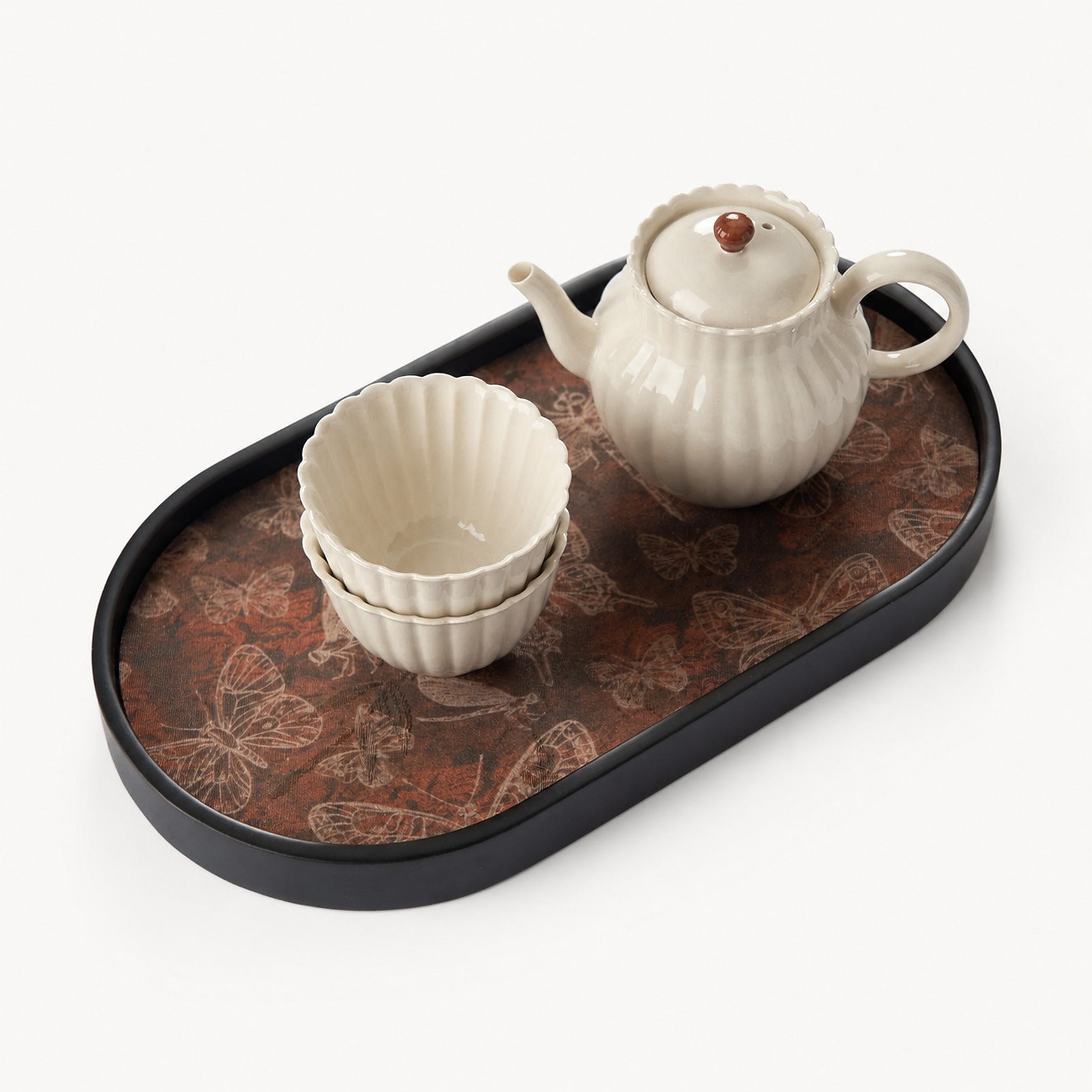 Plant Ash Chrysanthemum Petal Gongfu Tea Set - Summit Breeze Tea