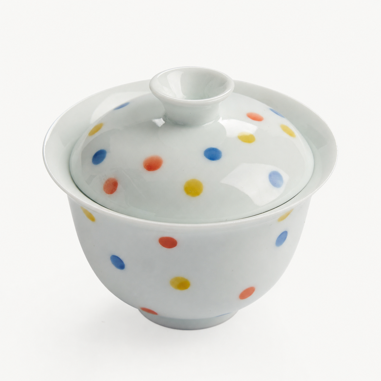 Polka Dot Ceramic Gaiwan - Summit Breeze Tea