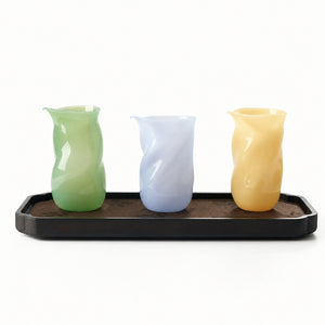 Slim Hand-blown Colored Glass Fair Cup - Summit Breeze Tea