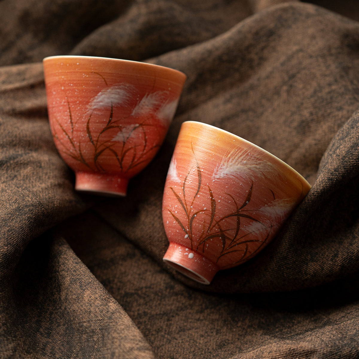 Sunset Reeds Master Cup in a tea setting
