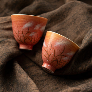 Sunset Reeds Master Cup in a tea setting