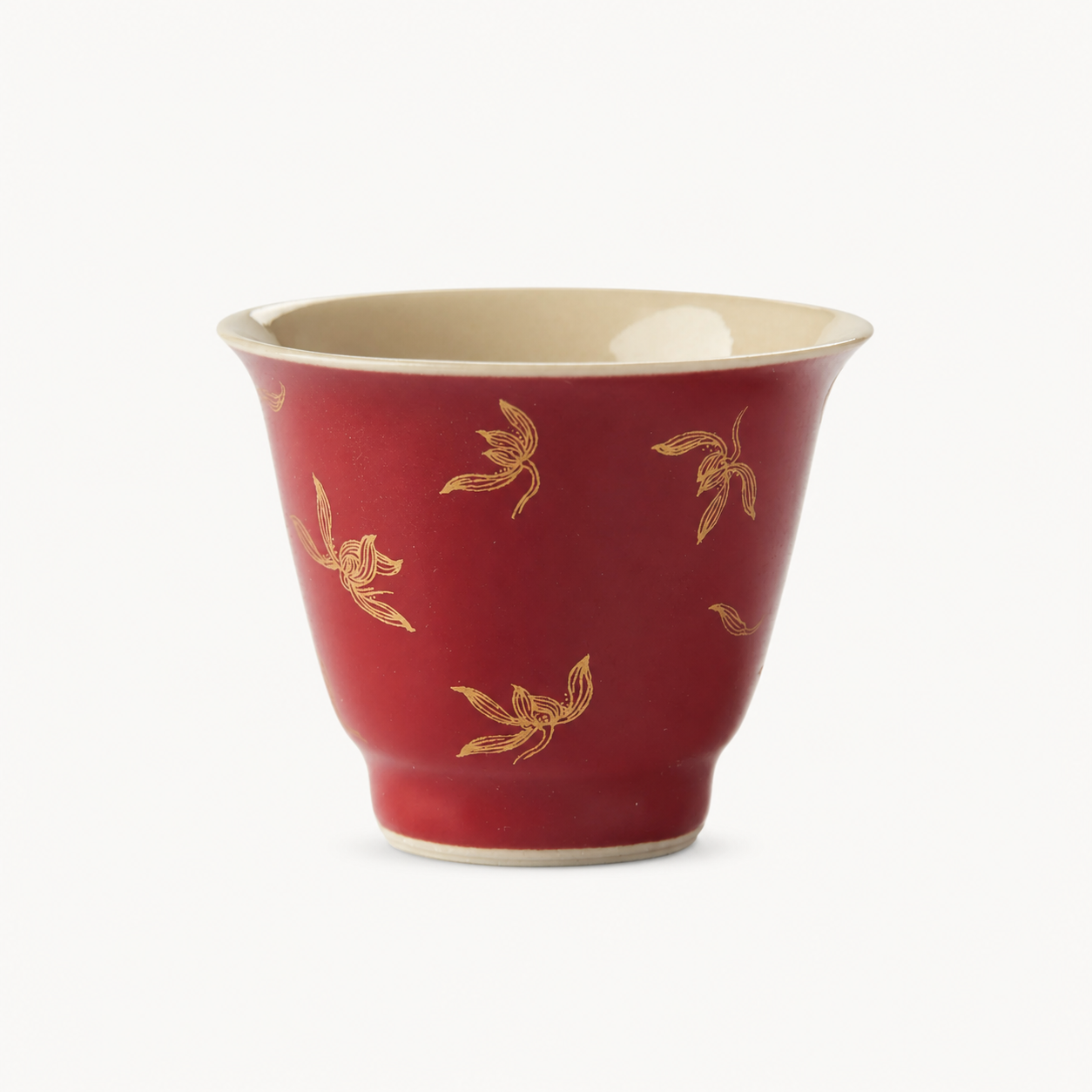Tasting cup with Hand-Painted Orchid Flower - Summit Breeze Tea