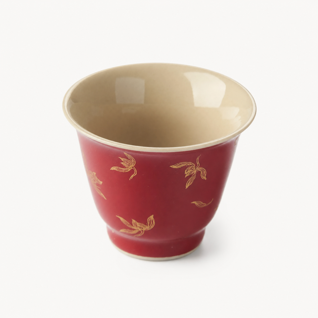 Tasting cup with Hand-Painted Orchid Flower - Summit Breeze Tea