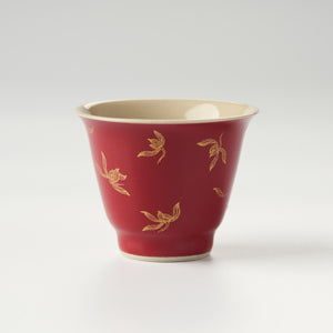 Tasting cup with Hand - Painted Orchid Flower - Summit Breeze Tea