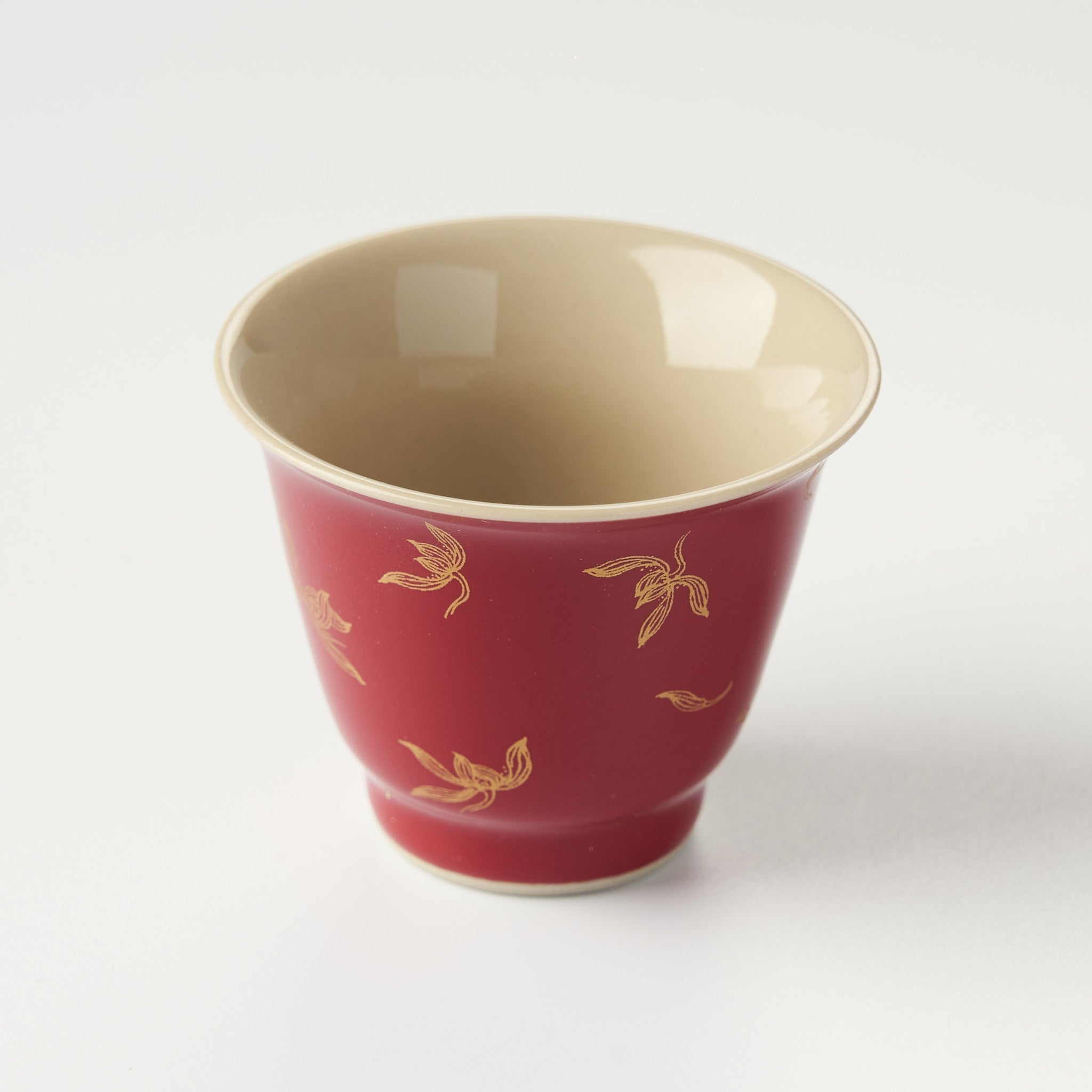 Tasting cup with Hand - Painted Orchid Flower - Summit Breeze Tea