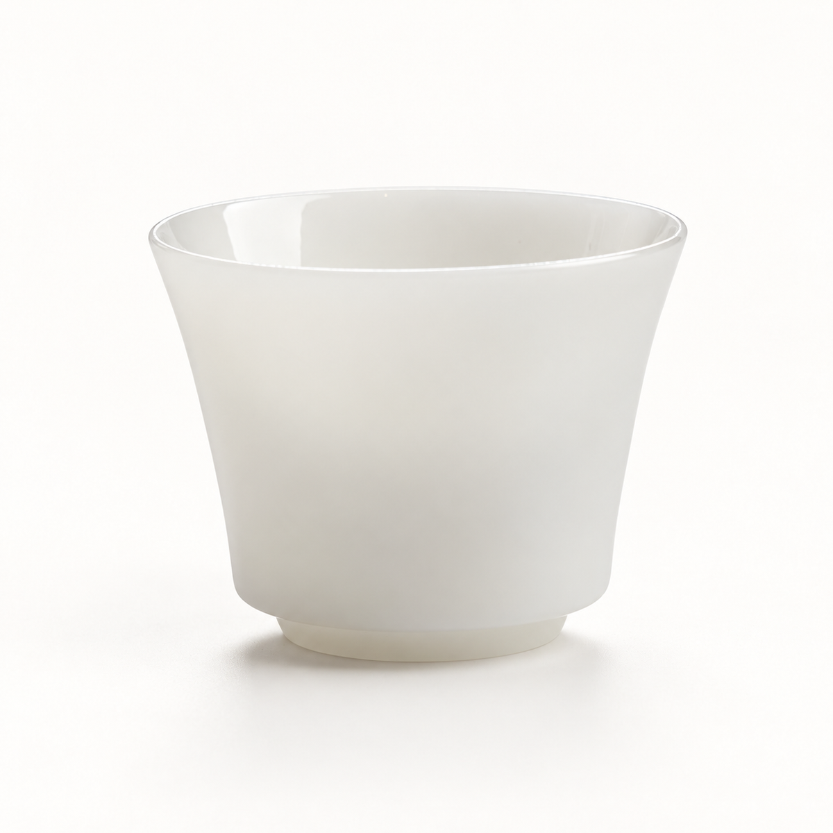 Translucent White Porcelain Tea Cup — studio view