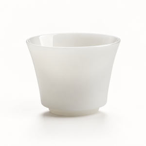 Translucent White Porcelain Tea Cup — studio view